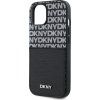 DKNY PU Leather Repeat Pattern Card Pocket Zadný Kryt pre iPhone 15 Black