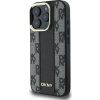 DKNY PU Leather Checkered Pattern Magsafe Zadný Kryt pre iPhone 16 Pre Max Black