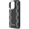 DKNY PU Leather Checkered Pattern Magsafe Zadný Kryt pre iPhone 16 Pre Max Black