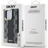 DKNY PU Leather Checkered Pattern Magsafe Zadný Kryt pre iPhone 16 Pre Max Black