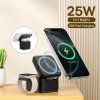 Baseus MagPro 3v1 Magnetická Bezdrôtová Nabíjačka 25W Cosmic Black