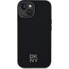 DKNY PU Leather Stack Logo Magsafe Zadný Kryt pre iPhone 15 Black