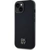 DKNY PU Leather Stack Logo Magsafe Zadný Kryt pre iPhone 15 Black