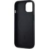 DKNY PU Leather Stack Logo Magsafe Zadný Kryt pre iPhone 15 Black