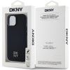 DKNY PU Leather Stack Logo Magsafe Zadný Kryt pre iPhone 15 Black