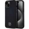 DKNY PU Leather Stack Logo Magsafe Zadný Kryt pre iPhone 15 Black