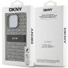 DKNY PU Leather Repeat Pattern Tonal Stripe Zadný Kryt pre iPhone 16 Pre Max Beige