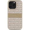 DKNY PU Leather Repeat Pattern Tonal Stripe Zadný Kryt pre iPhone 16 Pre Max Pink