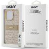 DKNY PU Leather Repeat Pattern Tonal Stripe Zadný Kryt pre iPhone 16 Pre Max Pink