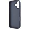 DKNY PU Leather Repeat Pattern Tonal Stripe Zadný Kryt pre iPhone 16 Blue