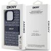DKNY PU Leather Repeat Pattern Tonal Stripe Zadný Kryt pre iPhone 16 Pre Max Blue