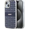 DKNY PC/TPU Repeat Pattern Tonal Stripe Magsafe Zadný Kryt pre iPhone 15 Blue