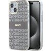 DKNY PC/TPU Repeat Pattern Tonal Stripe Magsafe Zadný Kryt pre iPhone 15 Beige