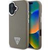 Guess PU Grained Triangle Logo MagSafe Zadný Kryt pre iPhone 16 Brown