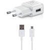 EP-TA200EWE + ECB-DU4EWE Samsung 15W Cestovná nabíjačka + microUSB Dátový Kábel White