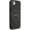 Guess PU Leather 4G Colored Ring Strap MagSafe Zadný Kryt pre iPhone 16e Black