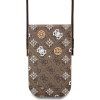 Guess PU 4G Peony Multicolor Taška na Telefón Brown