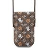 Guess PU 4G Peony Multicolor Taška na Telefón Brown