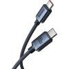 Baseus CAJY000601 Crystal Shine Series Dátový Kábel USB-C - USB-C 100W 1,2m Black