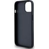DKNY PU Leather Checkered Pattern and Stripe Zadný Kryt pre iPhone 14 Black