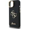 Guess PU Grained 4G Logo Stand Camera Frame Zadný Kryt pre iPhone 13 Black