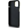 Guess PU Grained 4G Logo Stand Camera Frame Zadný Kryt pre iPhone 13 Black