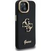 Guess PU Grained 4G Logo Stand Camera Frame Zadný Kryt pre iPhone 15 Black