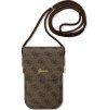 Guess PU 4G Metal Logo Script Taška na Telefón Brown