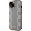 DKNY PU Leather Checkered Pattern Magsafe Zadný Kryt pre iPhone 15 Beige
