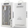 DKNY PU Leather Checkered Pattern Magsafe Zadný Kryt pre iPhone 15 Beige