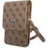 Guess PU 4G Triangle Logo Taška na Telefón Brown