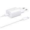 EP-TA800EWE + EP-DA705BWE Samsung 25W Cestovná nabíjačka + USB-C/USB-C Dátový Kábel White