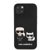 Karl Lagerfeld and Choupette Zadný Kryt pre iPhone 13 Mini, Čierny
