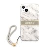 Guess Marble Stripe Kryt pre iPhone 13 mini, Sivý