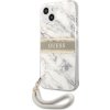 Guess Marble Stripe Kryt pre iPhone 13 mini, Sivý
