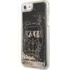 Karl Lagerfeld Liquid Glitter Gatsby Kryt pre iPhone 7 /  8 / SE 2020 / SE 2022, Čierny