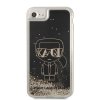 Karl Lagerfeld Liquid Glitter Gatsby Kryt pre iPhone 7 /  8 / SE 2020 / SE 2022, Čierny