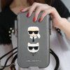 a Choupette Head Saffiano Vrecúško L, Karl Lagerfeld, Čierne