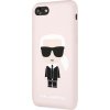 Karl Lagerfeld Full Body Silikónové Puzdro pre iPhone 7/8/SE2020/SE2022, Ružové