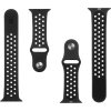 Tactical 161 Double Silikónový Remienok pre Apple Watch 1/2/3/4/5/6/7/SE 42/44/45mm, Čierny