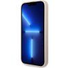 Guess PU 4G Metal Logo Zadný Kryt pre iPhone 14 Pre Pink