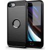 Carbon kryt pre Apple iPhone SE 2020 / SE 2022, Forcell, Čierny