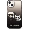 Karl Lagerfeld Gradient Karl and Choupette Kryt pre iPhone 14, Čierny