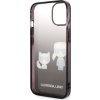 Karl Lagerfeld Gradient Karl and Choupette Kryt pre iPhone 14, Čierny