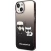 Karl Lagerfeld Gradient Karl and Choupette Kryt pre iPhone 14, Čierny