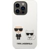 Karl Lagerfeld & Choupette Liquid Silikónový Kryt pre iPhone 14 Pro Max, Biely