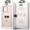 Karl Lagerfeld Liquid Karl Head Silikónový Kryt pre iPhone 14 Pro Max, Ružový