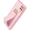 Kickstand Kožený kryt pre Samsung Galaxy A12, Ružový