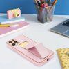 Kickstand Kožený kryt pre Samsung Galaxy A12, Forcell, Ružový