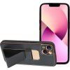 Leather kryt pre Apple iPhone 14, Forcell, Čierny